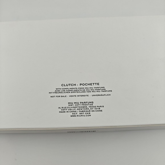 Miu Miu Clutch Bag Womens Mini Teal Green Faux Leather Chain Strap Box Set New - Picture 9 of 11